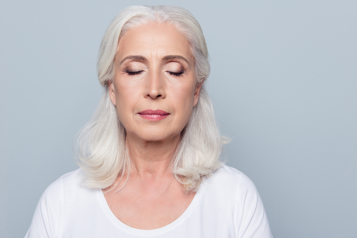 Woman with closed eyes